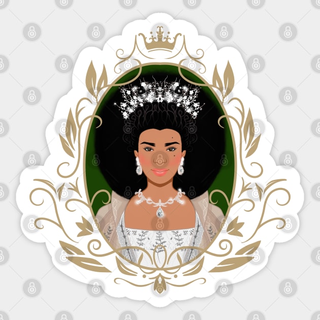 bridgerton queen charlotte Sticker by MAYRAREINART